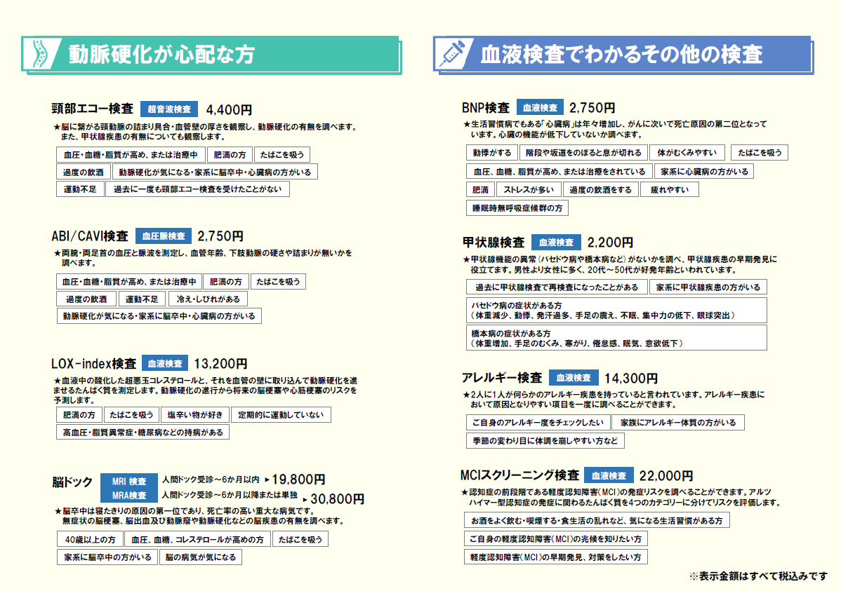 オプション検診のご案内2